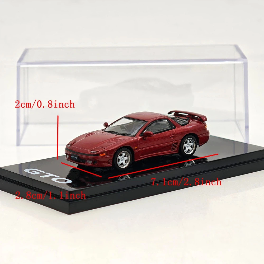 HJ644065 1:64 GTO Twin Turbo Diecast Car Model, 3000GT JDM Style Limited Miniature Replica, Metal Scale Vehicle Collectible