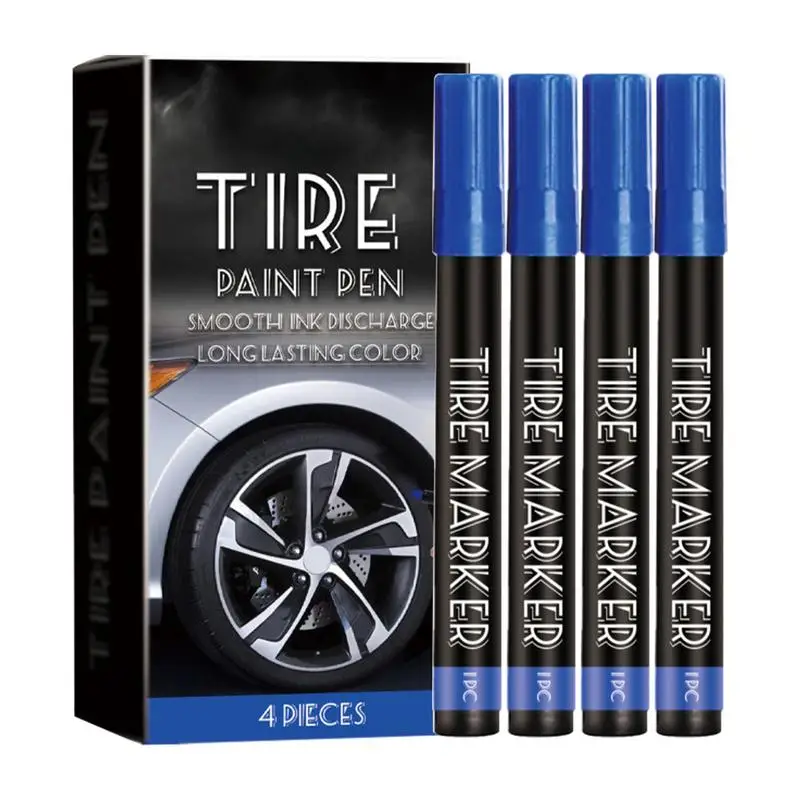 For  Bus Car Tire Marker Pens 4X Car Tire Marker Pen For Lettering Color Tire Pen Marker For SUV Bus Motorcycle Tire Lettering