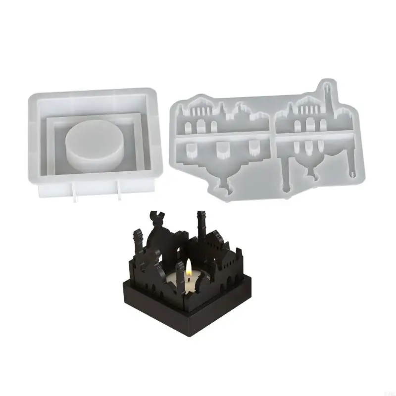 

R3MC Silicone Base Mold House Holder Moulds Silicone Texture Suitable for Crafting and Home Decoration