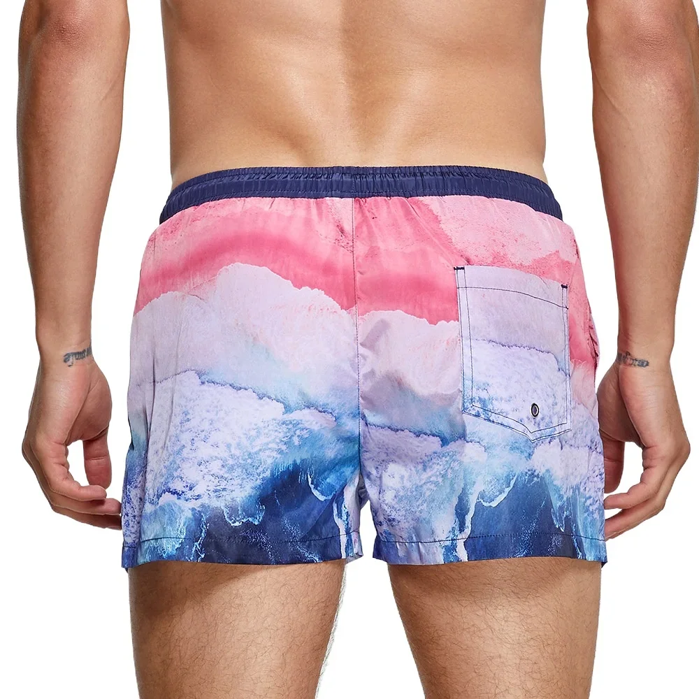 

Seobean Mens Beach Shorts 2024 Swimsuits Man Boardshorts Men Swim Shorts Board Bermuda Surf Bathing Suit Swimwear with Liner