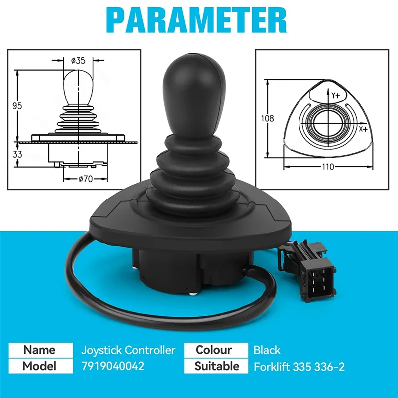 مقبض وحدة تحكم عصا التحكم مقبض وحدة تحكم مقبض عصا التحكم السوداء لأجزاء الرافعة الشوكية الكهربائية LINDE 7919040042 #6