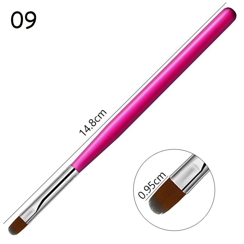 1-9PCS Nägel Kunst Pinsel Stift 3D Tipps Muster Phototherapie Acryl UV Gel Verlängerung Builder Beschichtung Malerei stift DIY Maniküre Werkzeuge