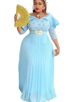 여성용 플러스 사이즈 아프리카 파티 드레스, 새로운 패션, 다시키 앙카라 웨딩 이브닝 가운, 우아한 무슬림 맥시 원피스, 2025 신제품