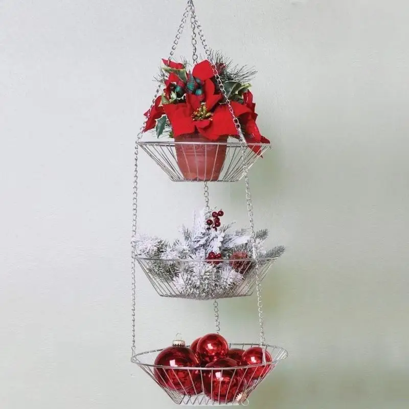 Meshes Design Hanging Basket 3 Layer For Air Drying Fruits And Vegetables X3UC