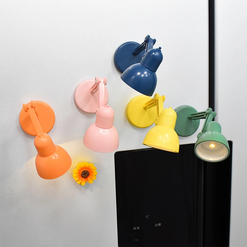 2025 New Mini Small Lamp Refrigerator Sticker Decorative Magnetic Sticker Colorful Night Light Home Decoration Item