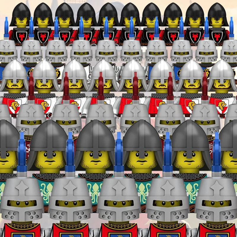 Lego Minifigure Holder - Строительные блоки «Рыцари средневекового замка»: минифигурки,
