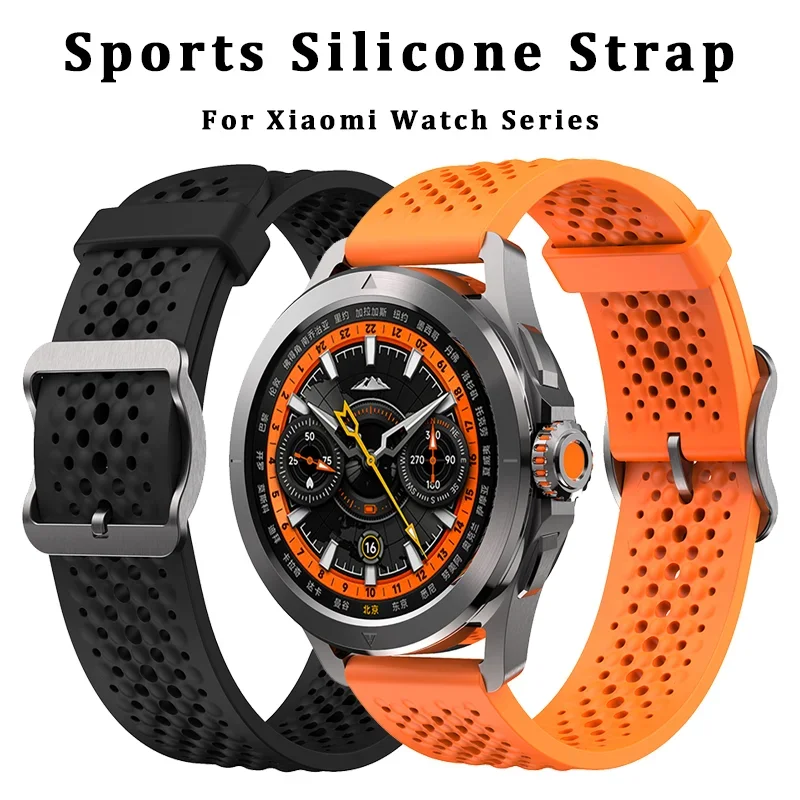 

Original Silicone Sports Strap for Xiaomi Watch S4 Sport S3 2 S1 Pro/Color 2 Rubber Band for Universal 22MM Bracelet Accessories