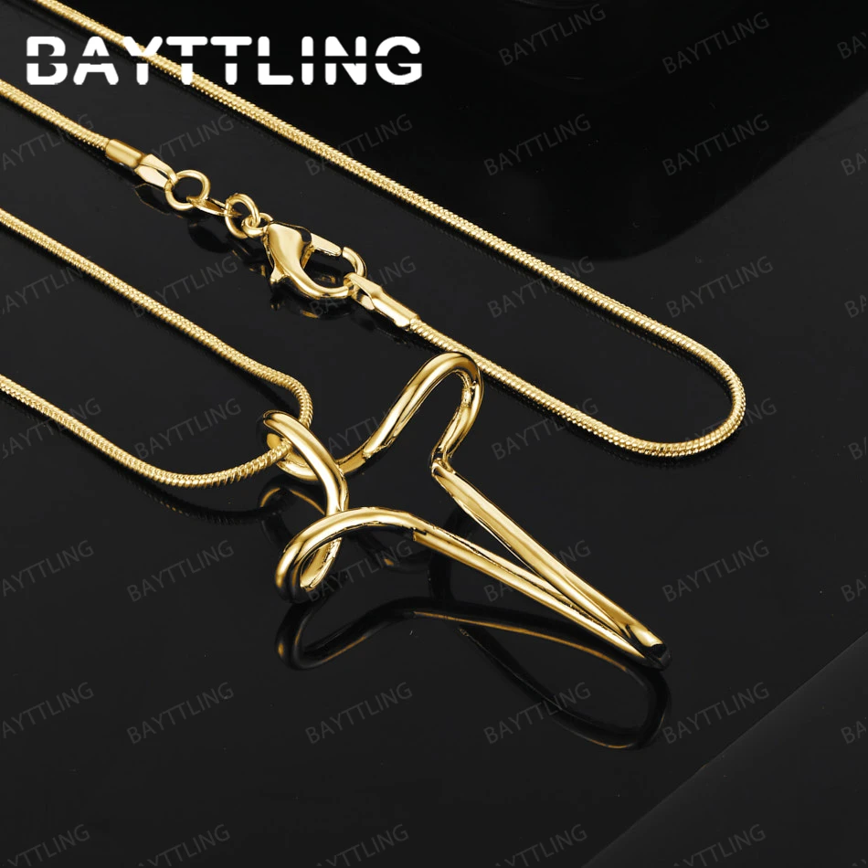 

Стерлингового Серебра 925 пробы, золото 18 карат, 16-30 дюймов, нежный витой крест, ожерелье, женские подарочные аксессуары, свадебные украшения