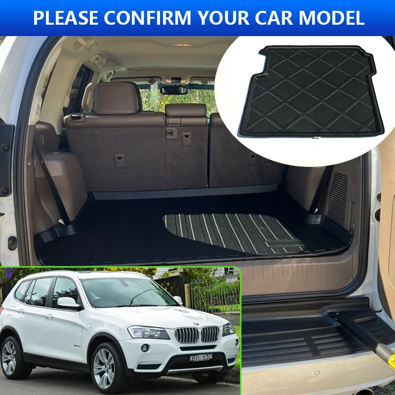 For BMW X3 F25 2011~2017 2012 2014 2015 2016 Car Rear Trunk Protector Pads Auto Waterproof Liner Anti-Fouling Mats Accessories