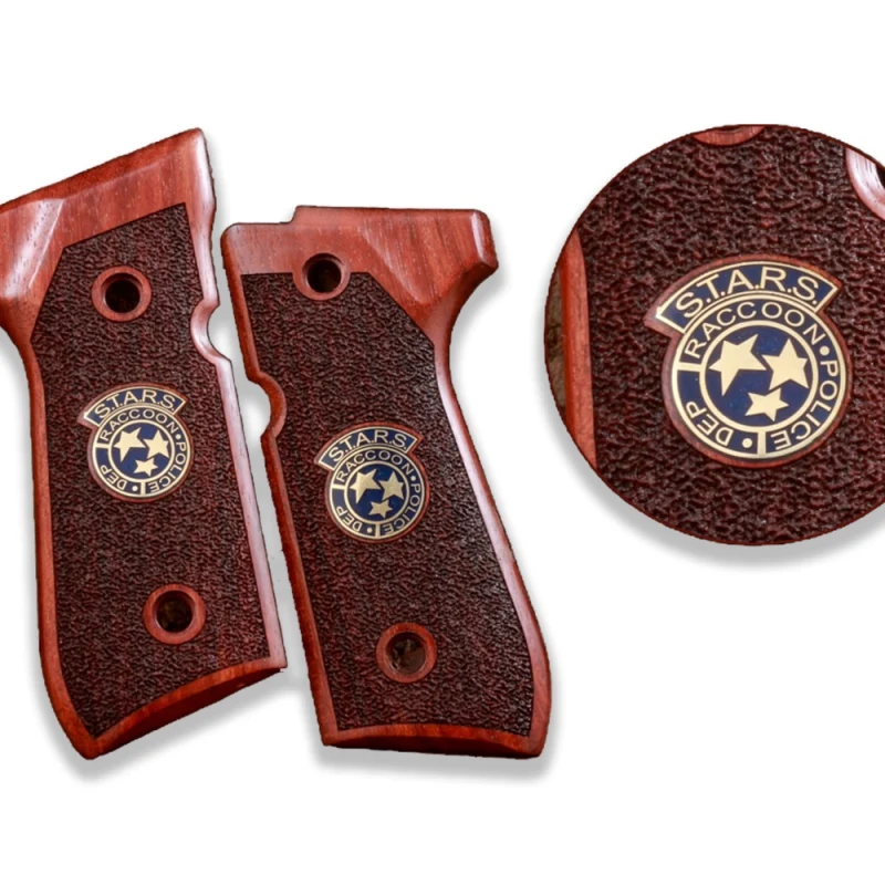 KSD Brand Beretta 92FS, 92 A1, 92G, 92D, 96, M9 Compatible Rosewood Grip Stripled