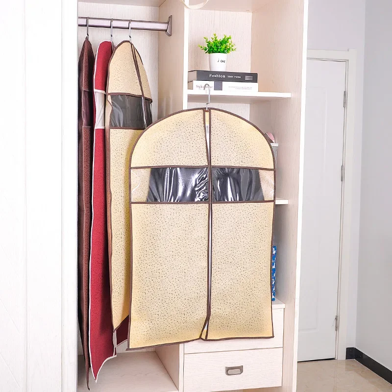 Cloth Hanging Clothes Dust Cover Non-woven Suit Cover Storage Bag Dust Bag Dust Cover Household Storage Products