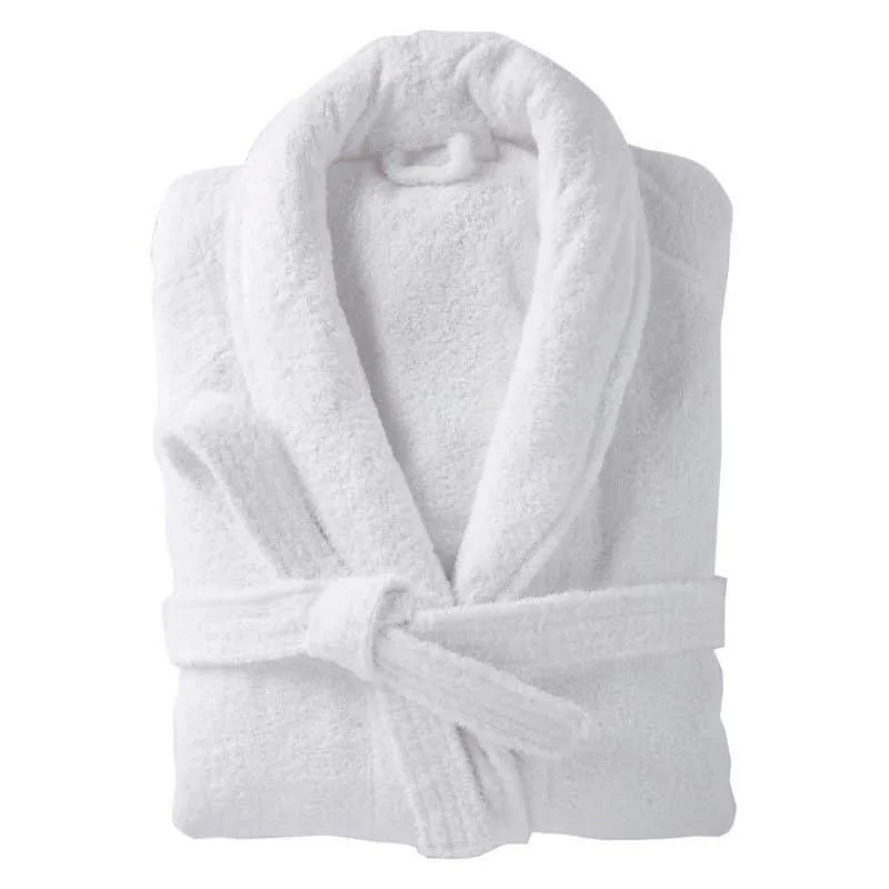 Women Bathrobe Terry Bath White for hotel robe, sauna and swimming pool soft cotton terry robe large size long bath robe for men