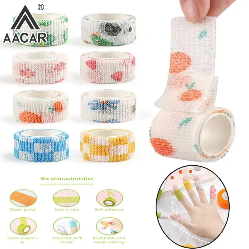 2Rolls Finger Bandage Finger Care Guard Bandage Writing Anti-Wear Calluses Self-Adhesive Wound Dressing Sports Elastic Band Tape