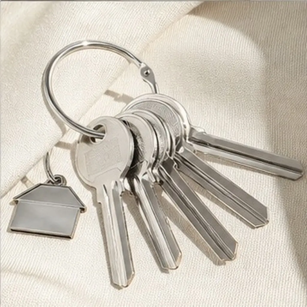 10Pcs Silver Loose Leaf Binder Rings Metal 4.5cm Book Holder for Memo Filing Sample Holder Keychain Photo Paper Organization