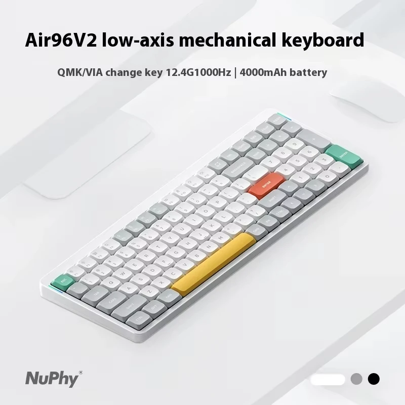 NuPhy Air96 V2 Dwarf Switch Mechanical Keyboard Tri Mode Hot Swap Long Endurance Low Noise QMK VIA Custom Office Gaming Keyboard