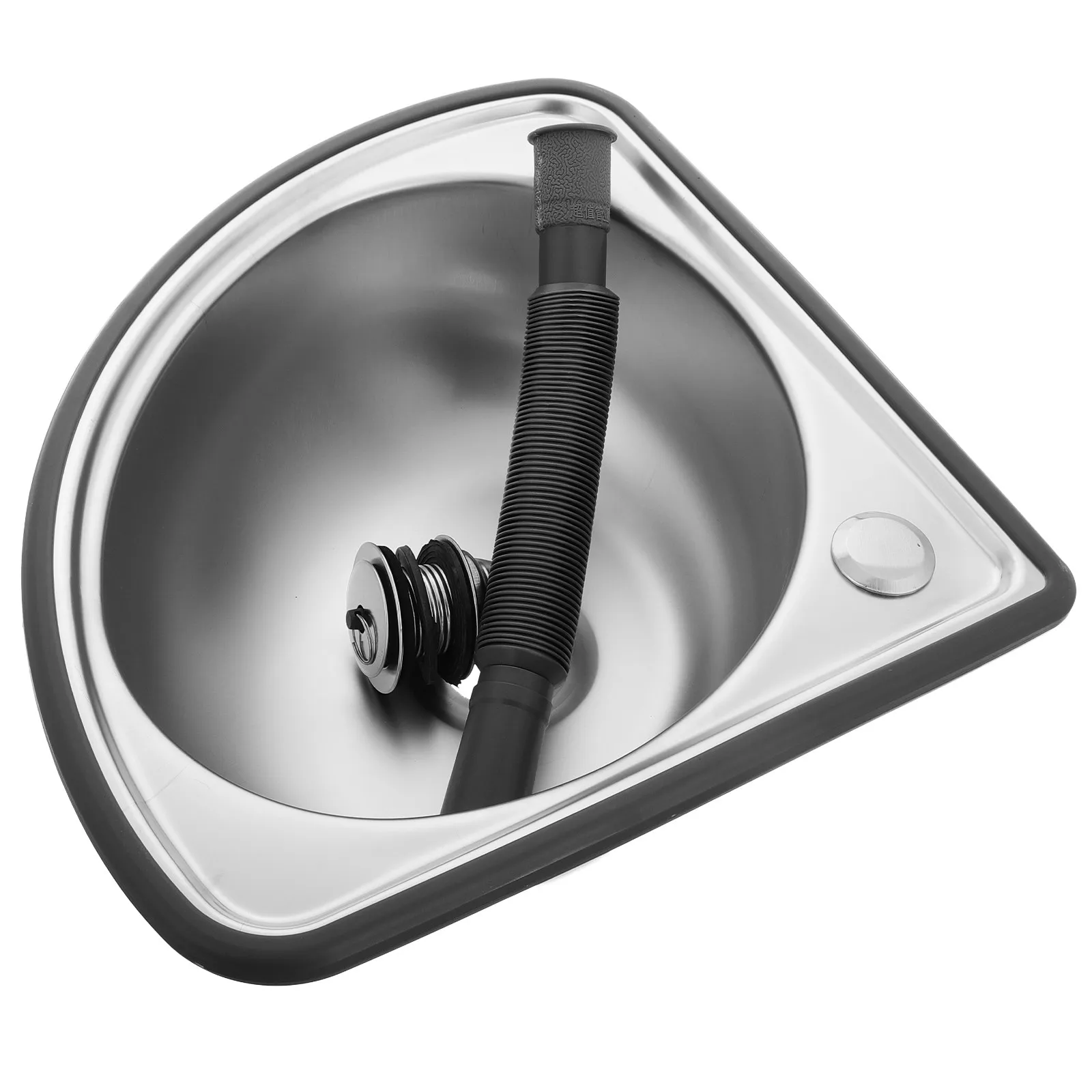 

Компактная угловая раковина из нержавеющей стали для автодома/каравана, прочная, простая установка, для кухни/ванной, маленькая треугольная рабочая станция