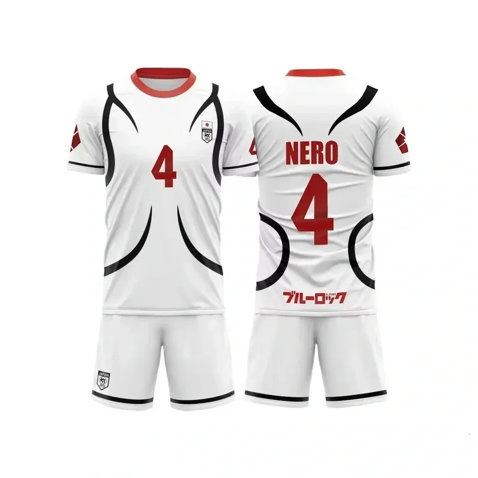SAE Blue Lock Kostüm Japan U20 Team Oliver Aiku Fußballtrikot # 11 Sendou # 13 Shidou Fußball-T-Shirt und Shorts, zweiteiliges Set – Detail 13