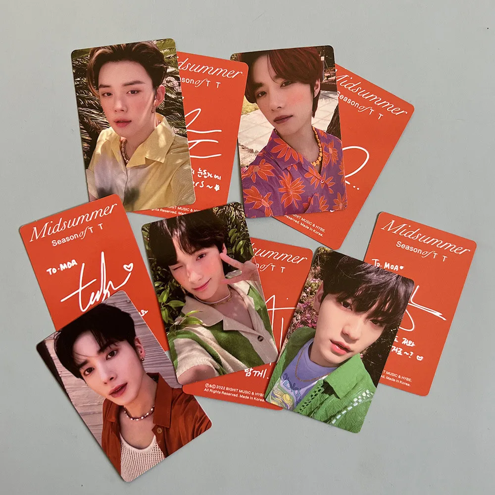 5Pcs/Set KPOP Season Of TT : Midsummer Photo Printed Postcard SOOBIN YEONJUN BEOMGYU TAEHYUN HUENINGKAI Photocard Fans Gift F77