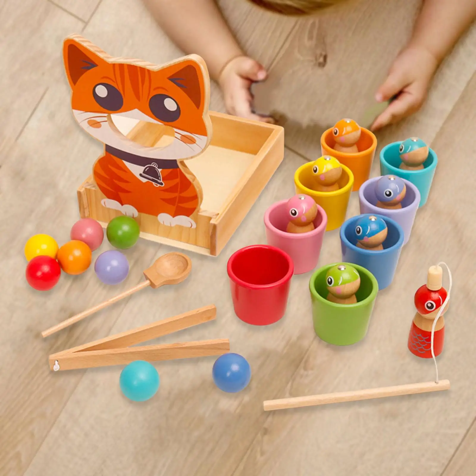 Balles en tasses, jouet de correspondance des couleurs, jeu de développement, apprentissage du tri et du comptage des couleurs, détection, activités d'apprentissage, jeu de correspondance