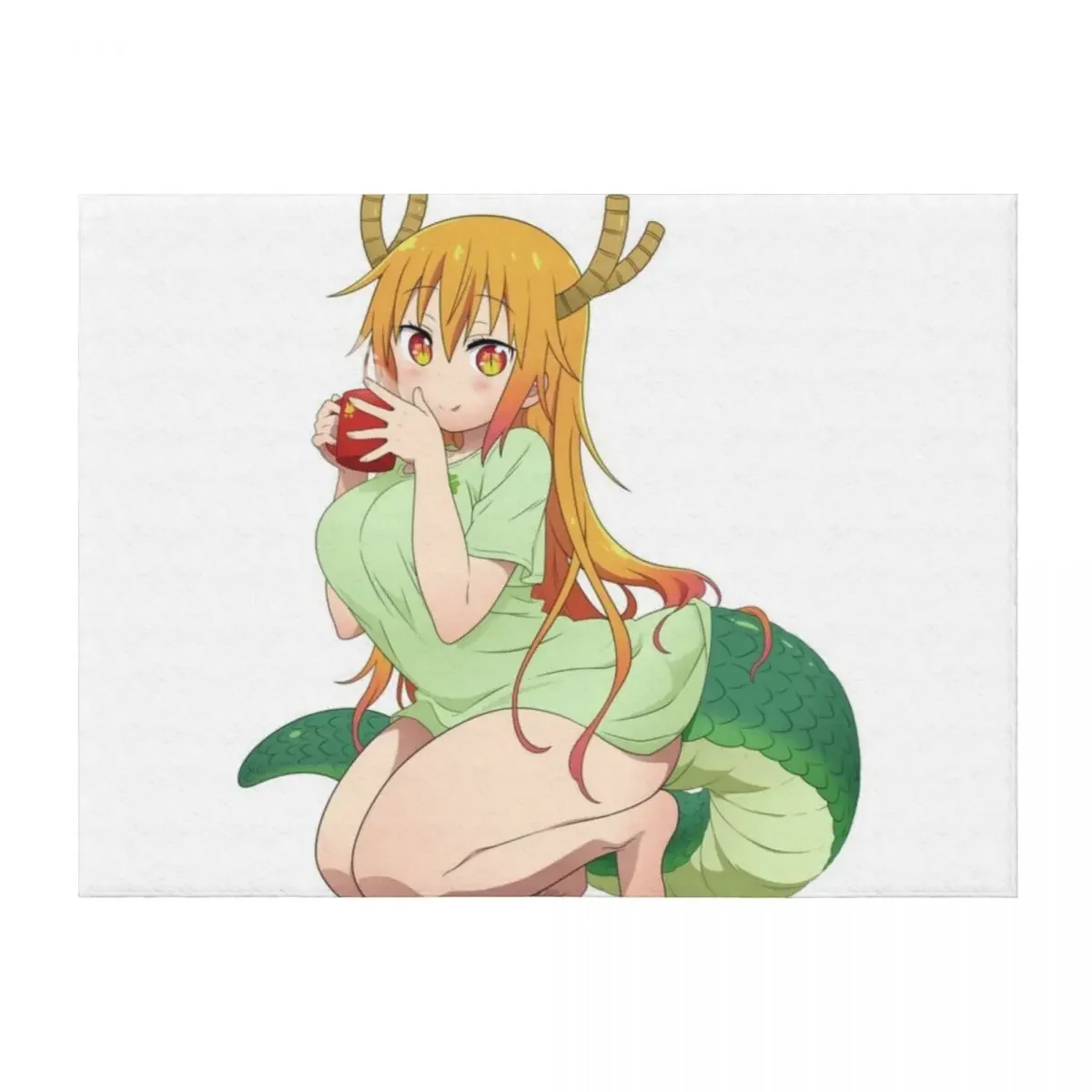 

Tohru drinking Throw Blanket Hairy Sofa Quilt Personalized Gift Nap Blankets