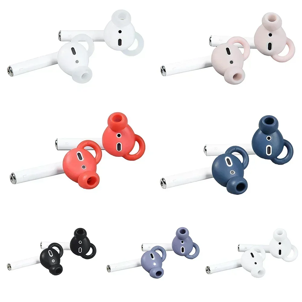 1 Pair Earphone Tips For Airpods 1 2 Ultrathin Silicone Ear Pads Covers For Air Pods Earphone Protective Case Replacement