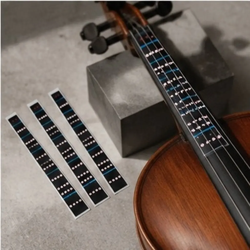 10Sheets Violin Finger Guide Intonation Stickers 44 Size Fretboard Decals Violin Learning Tool Fingerboard Marker
