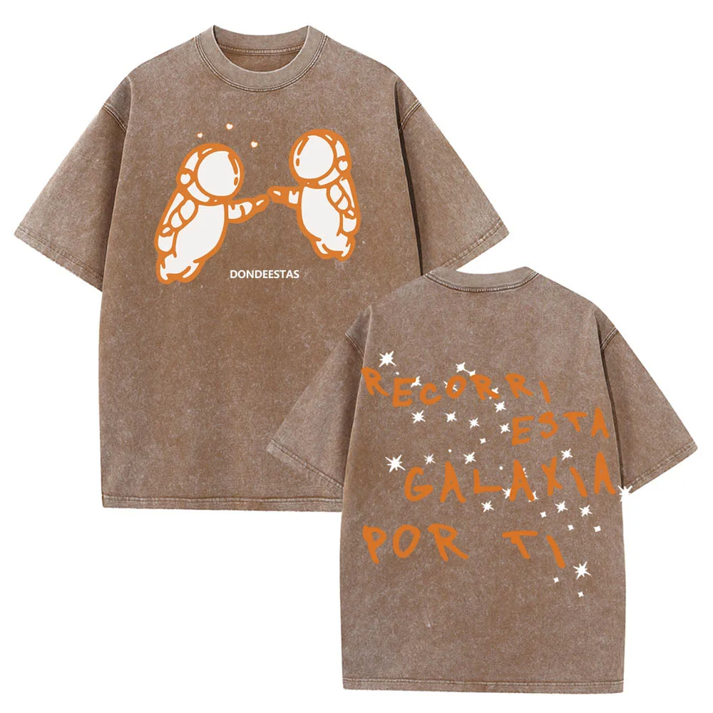 

Ivan Cornejo North America Mirada Tour 2025 Shirt Oversize Snow Washed T-Shirt Summer Cotton Shirt Girls