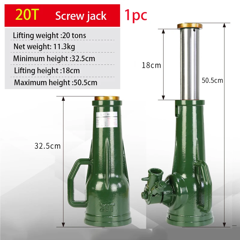 

20 Tons Mechanical Hand Jack Screw Jack Gear Stand Top Maximum Height 50.5cm