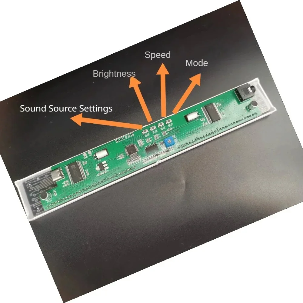 Display LED Sound-controlled Music Spectrum Display Pickup Ambient Light Atmospheric Rhythm Light 30-segment Spectrum