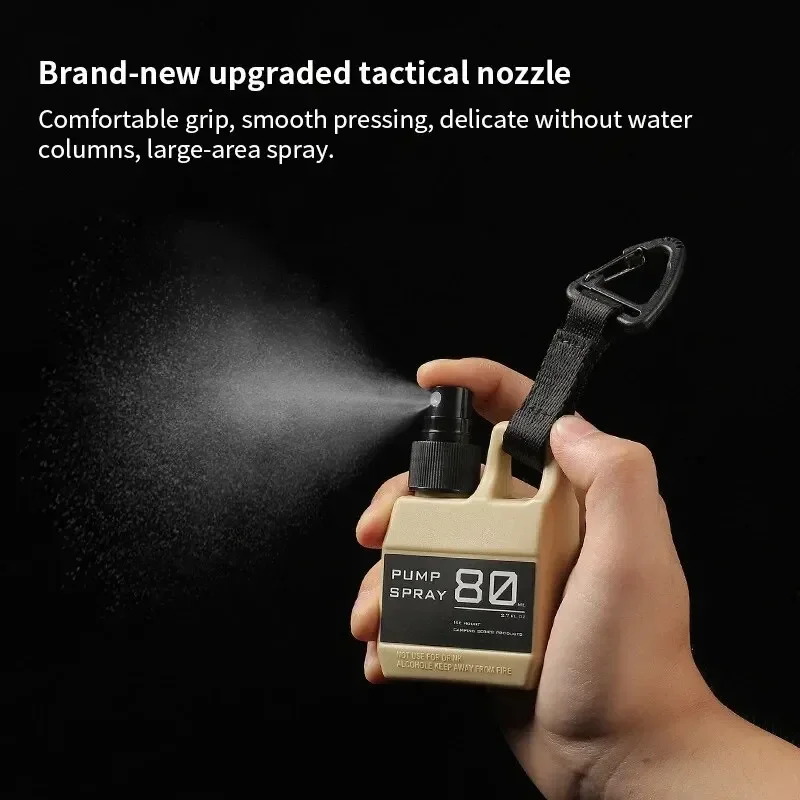 Spray Bottle Pump with Buckle, Portable, Outdoor Camping Travel Spray Bottle, Cosmetic Container, Alcohol, Perfume, Refillable