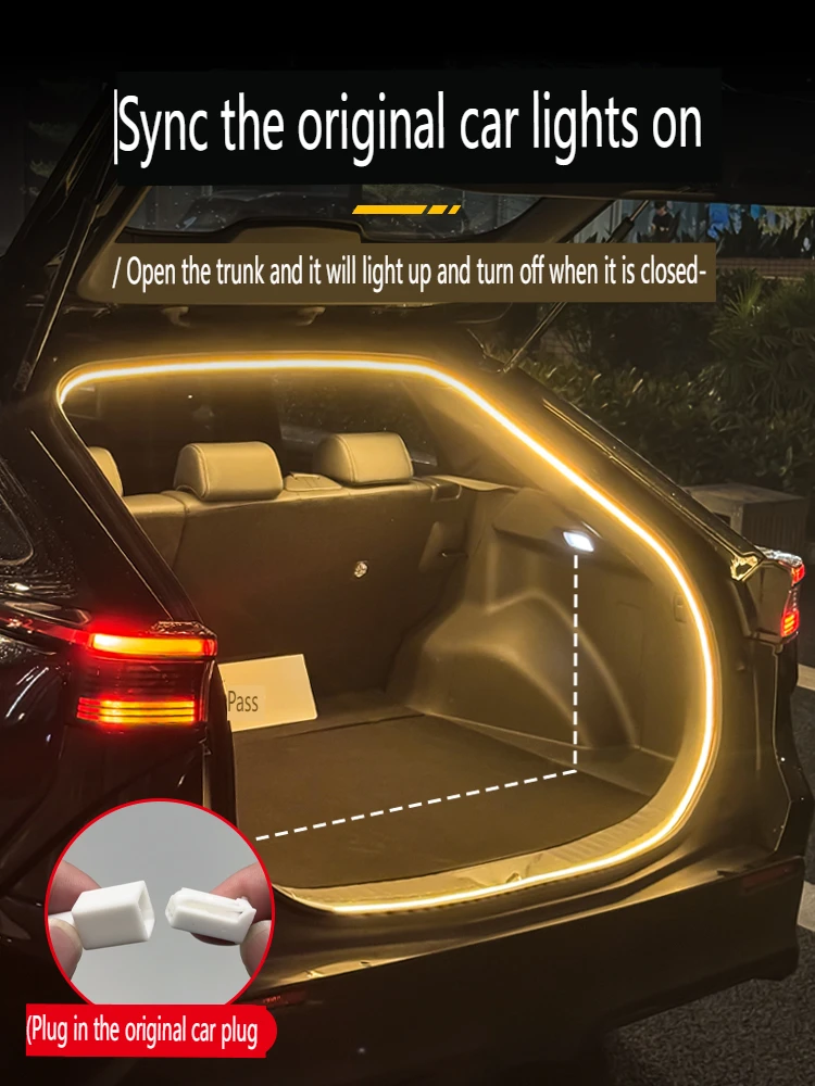 Customizable Models Car Trunk Light For Toyota RAV4 WILDLANDER Other Model Cuttable Interior Atmosphere Lights Accessories