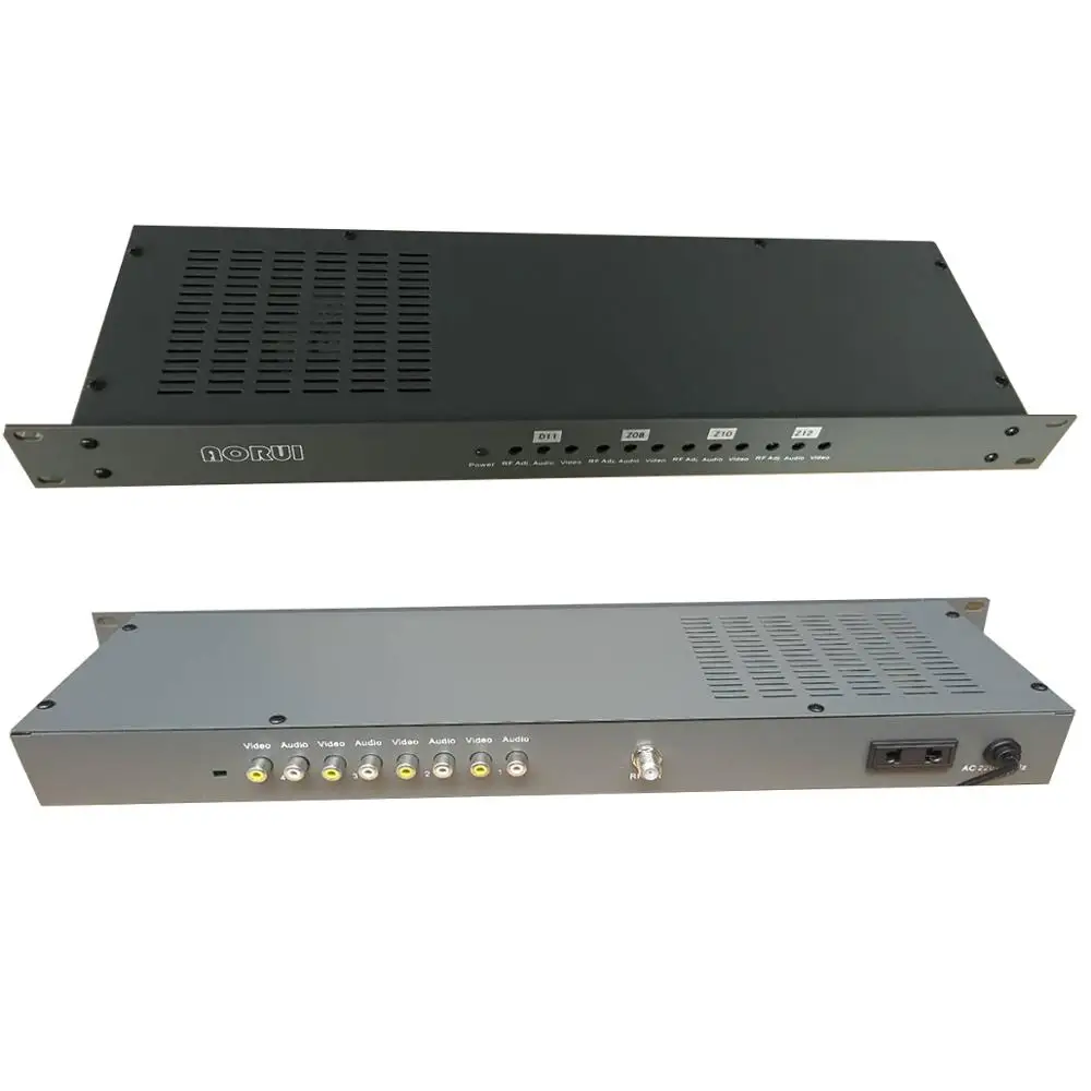 โรงแรมสาย Front End Audio Video to RF Neighborhood ความถี่ PAL-DK PAL-BG NTSC Analogue Modulator 4 ช่อง AV to RF