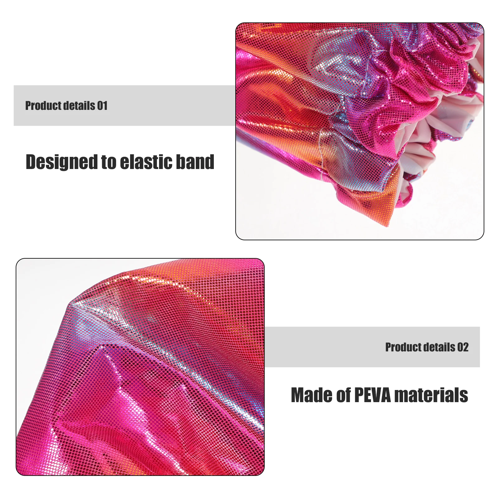 

Shower Caps Waterproof Bath Hair Cover Hat for Women Colorful Bonnets Drying Decorative Spa Breathable Elastic Fit Most People