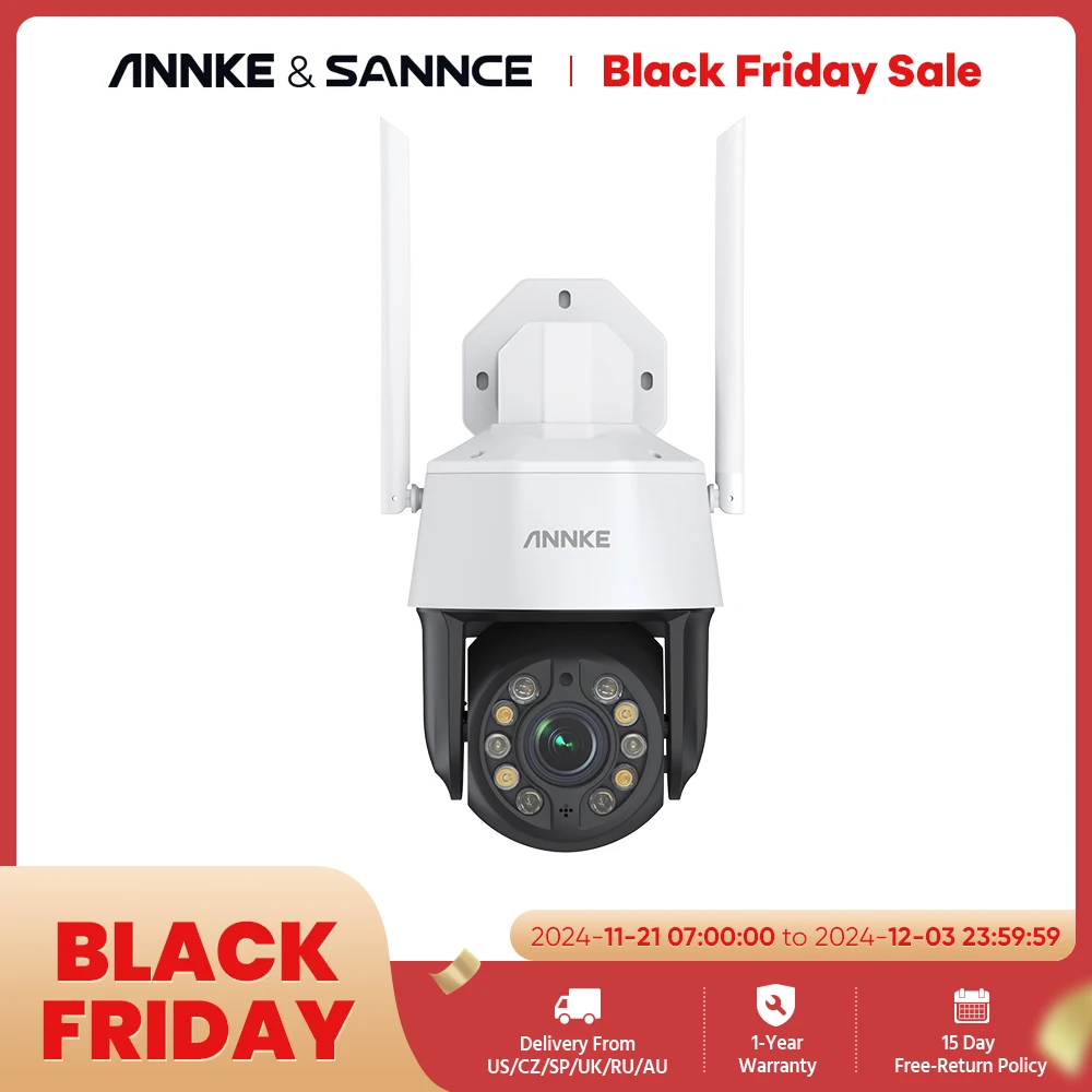 Annke 20X Optical Zoom PTZ IP Camera With Alexa 5MP Wifi IP Camera With Human Tracking Two Way Audio Video Surveillance Cameras