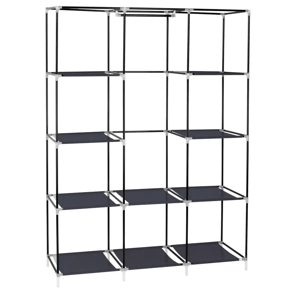 Armoire portable avec 10 étagères, solution de rangement pour Cisco, assemblage facile, gris, gain de place supplémentaire, 67 évaluations