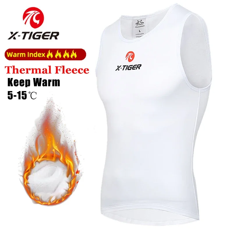 

X-TIGER Winter Cycling Vest Base Layer MTB Bike Sleeveless Warm Tights Bike Cycling Clothing Sports Cycling Underwear