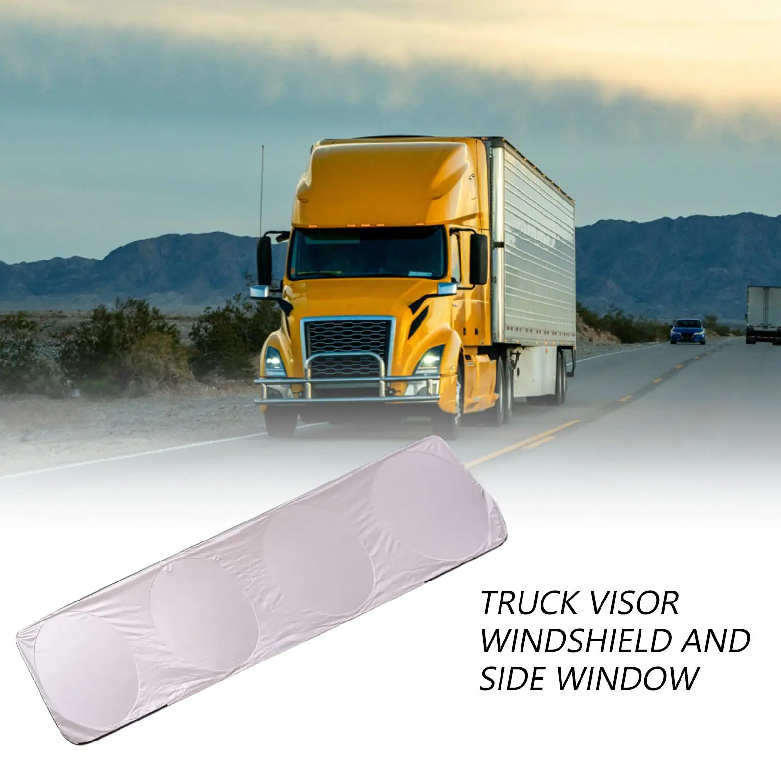 Windshield Shade For Trucks RV Glass Sunshade Semi Truck Glass Sunshade For Drivers Fleet Managers Daily Commute Urban Driving
