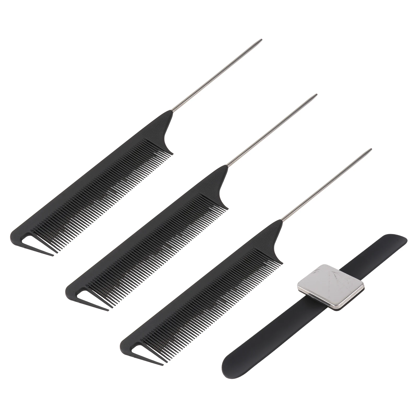 

3 Tip Combs Magnetic Hairpin Wrist Band Hairdresser Tool Set Silicone ABS Durable Hairdressing Tool Set Practical