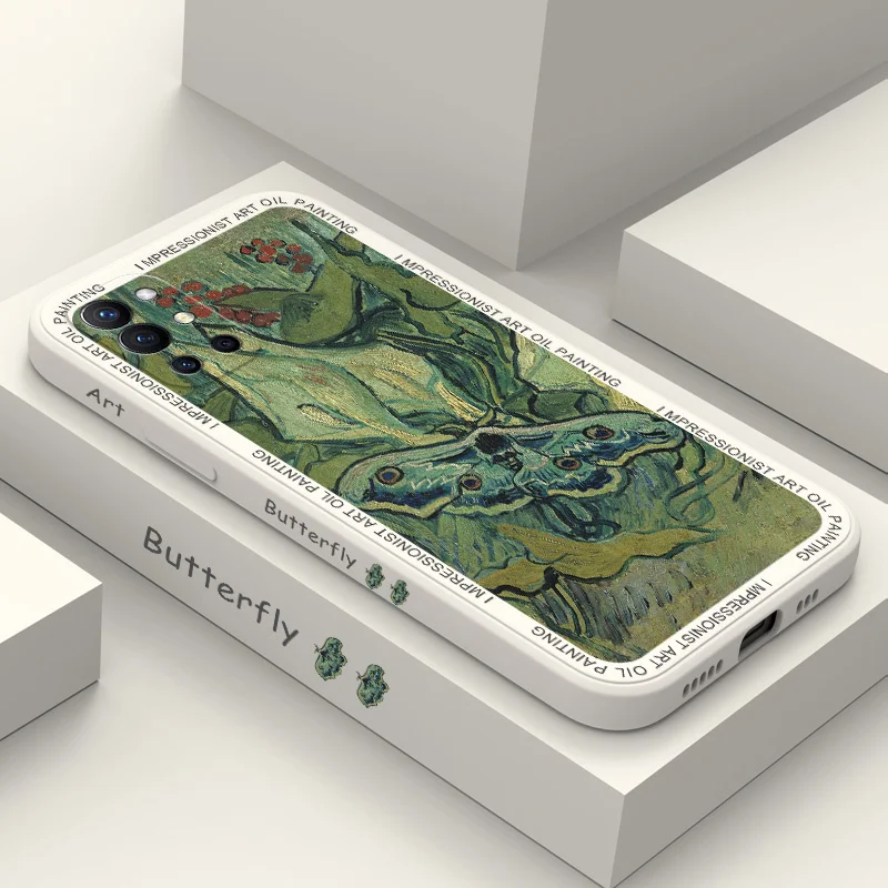 

Oil Butterfly Phone Case For Oneplus 10 10T 10R 9R 9RT 9 8T 8 7 7T Pro 5G Liquid Silicone Cover