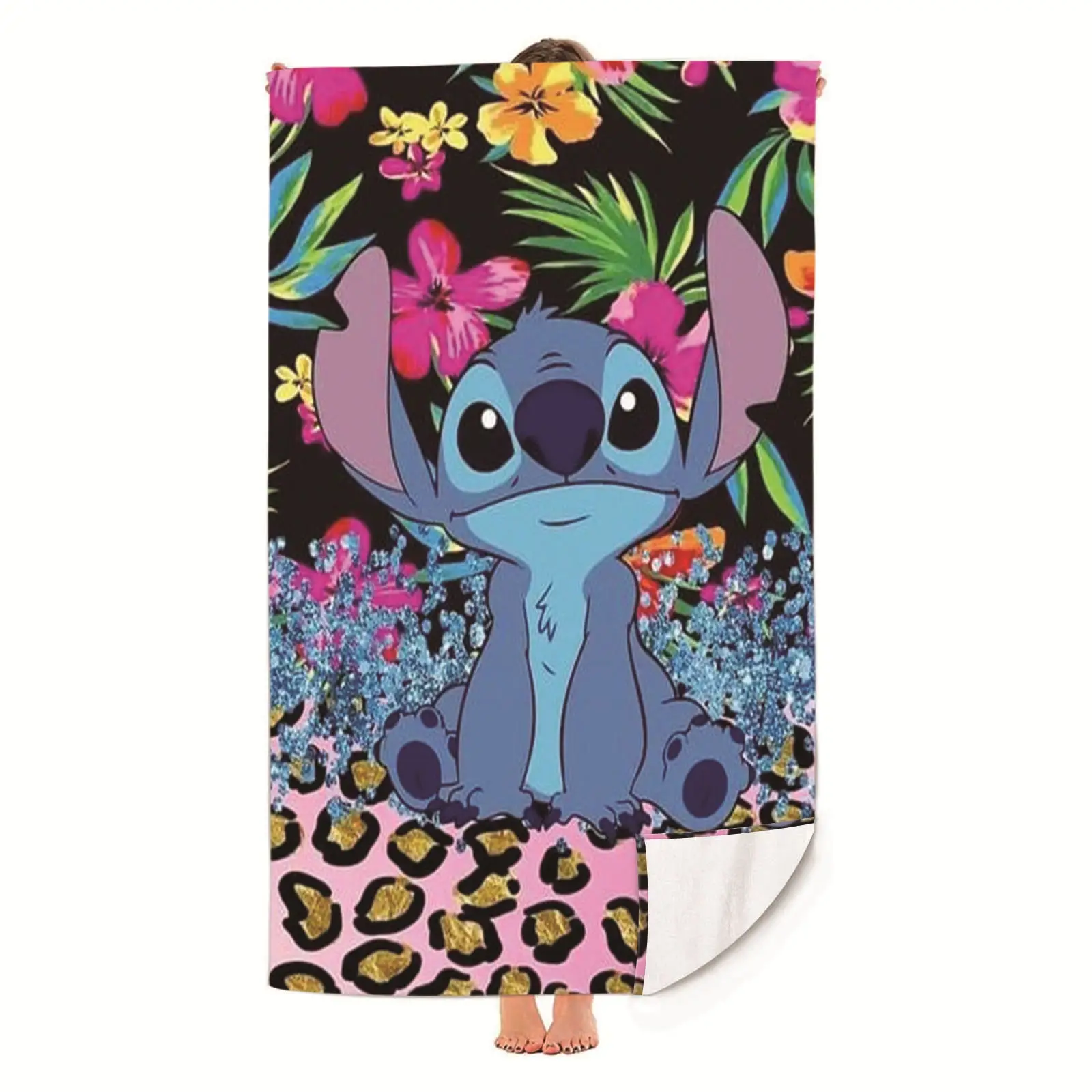 Stitch Towel Cotton 100% Beach Travel Kids Sauna Spa Big Towels For Bath Quick Dry Women Toweltowels