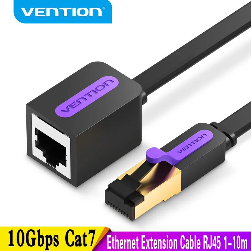 Vention Cat7 Ethernet Extension Cable RJ45 Cat7/Cat6 Male to Female Rj45 Ethernet Extender Adapter for PC Laptop Ethernet Cable