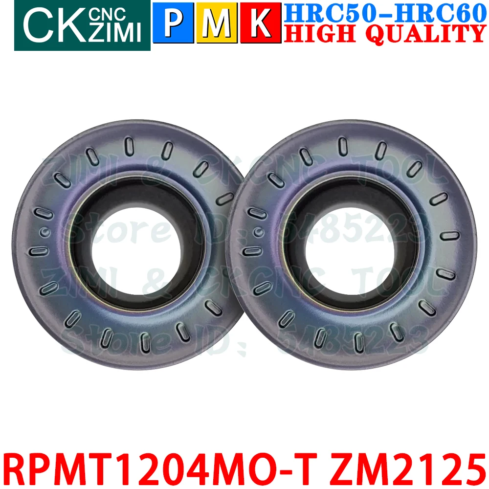RPMT1204MO-T ZM2125 RPMT 1204MO T ZM2125 R6 초경 인서트 원형 밀링 인서트 페이스 밀링 인덱서 블 공구 RPMT1204 EMRW 6R CNC 금속 선반 공구