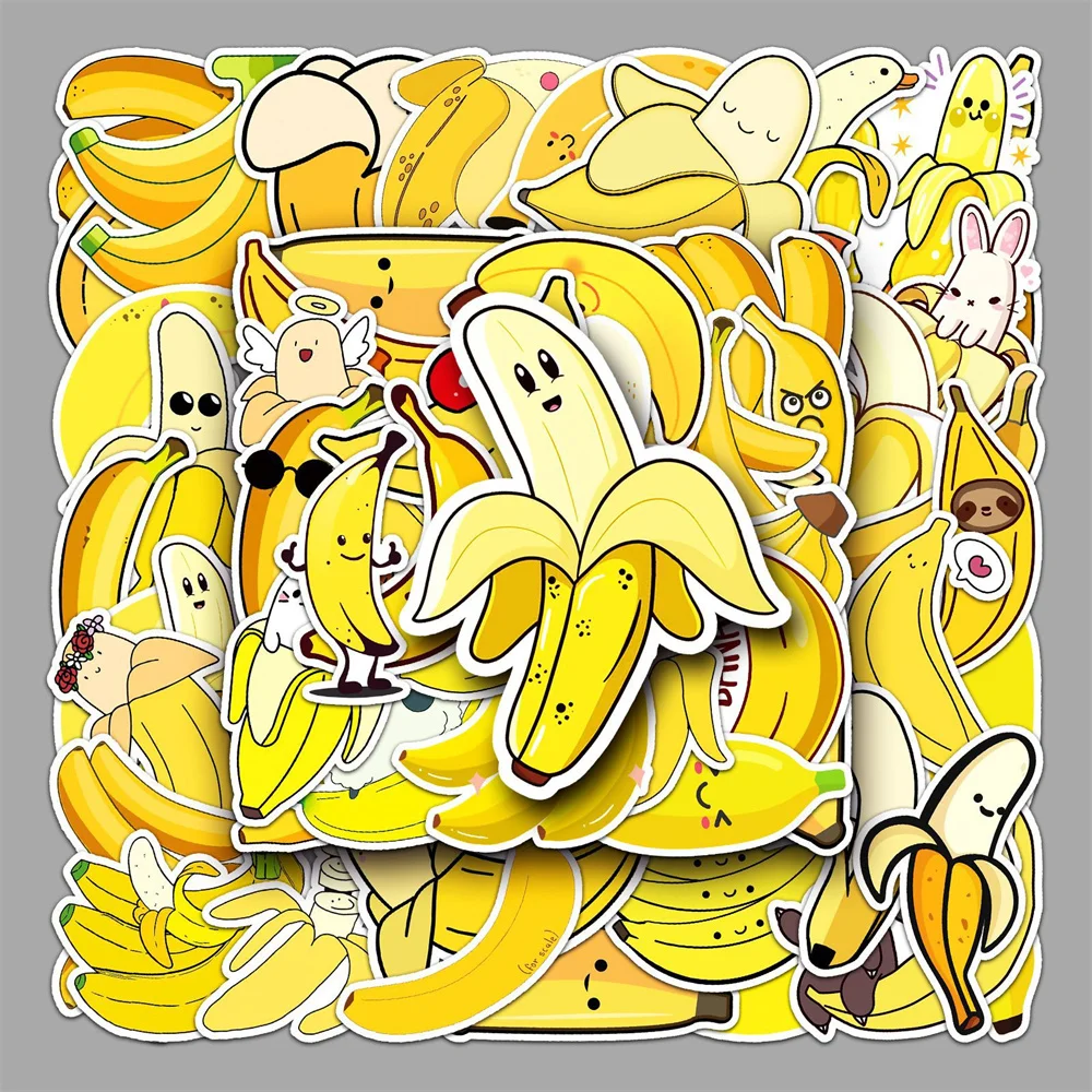 

10/30/50PCS Banana Cartoon Personality Creative Graffiti Sticker Water Cup Suitcase Computer Skateboard Waterproof Wholesale