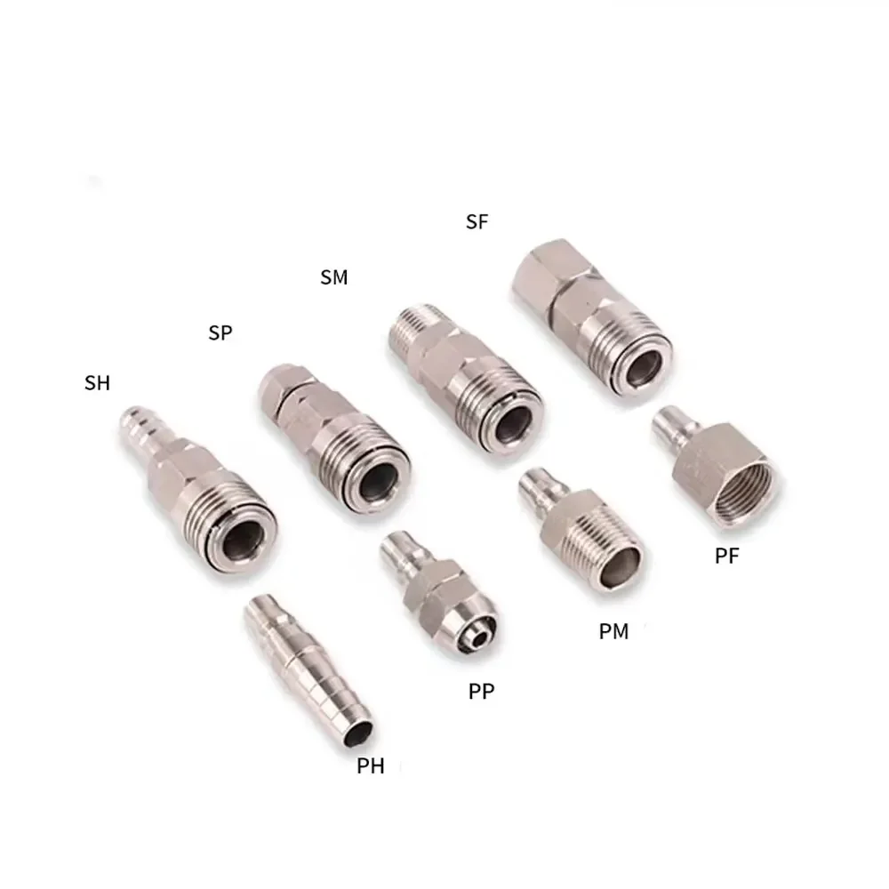 1/4" 3/8" 1/2" BSP x 6/8/10mm Hose Barb Pneumatic Fitting EU European Air Line Quick Connector Coupler Adapter Air Compressor