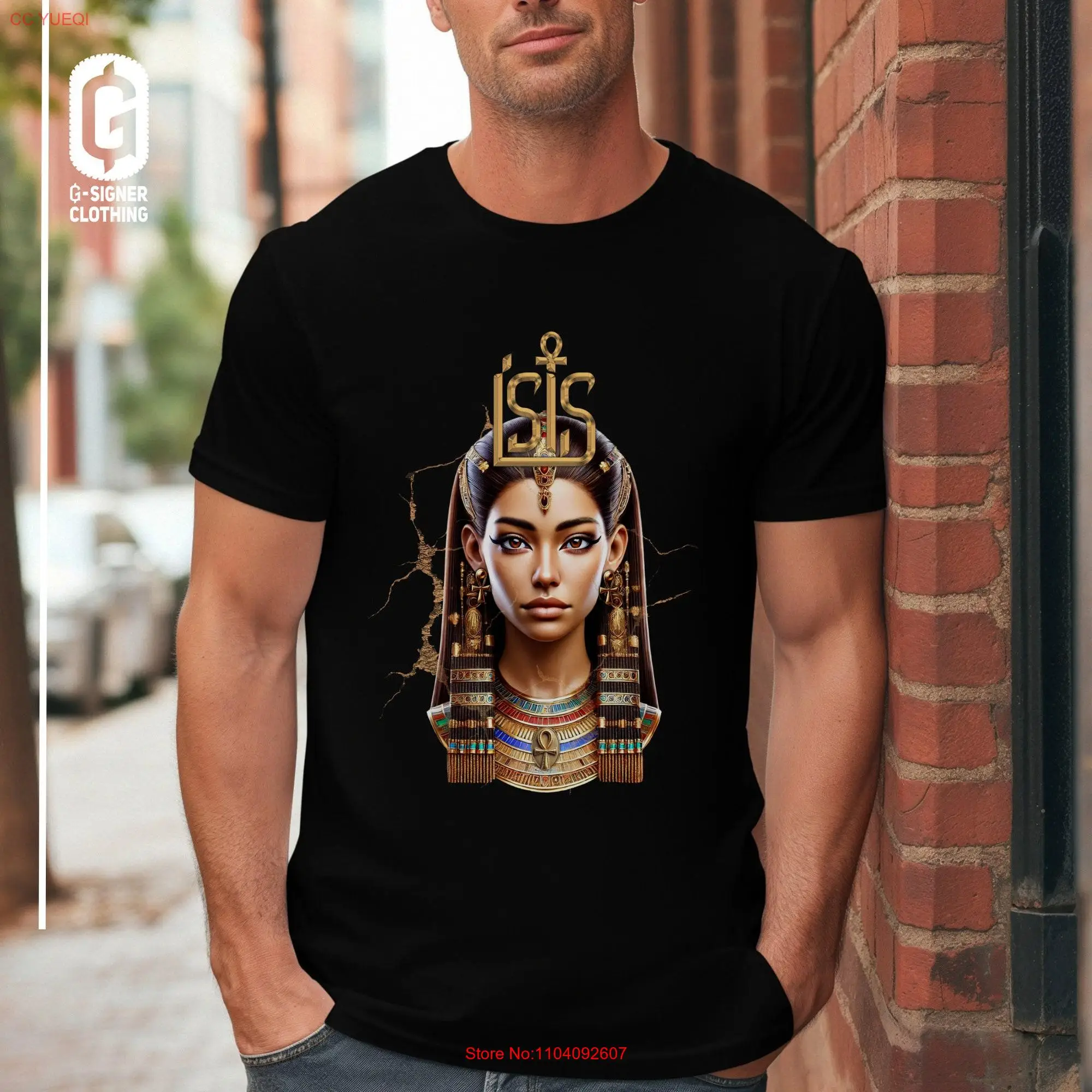 Egyptian Mythology Idea T Shirt Isis Ancient Goddess Classic Historic Theme Mother Patron Diety Design Crewneck