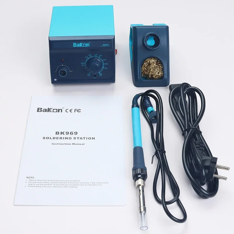 

Bakon BK969 90W Soldering Station Entry-level Soldering Iron Rotary Temperature Control DIY Welding Tools for BGA SMD PCB Repair