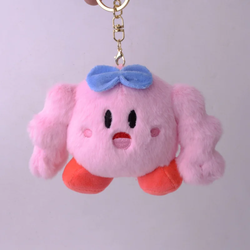 Japanese Cartoon Cute Creative Muscle Kirby Doll Small Pendant School Bag Hanging Keychain Children Birthday Holiday Gift 10cm