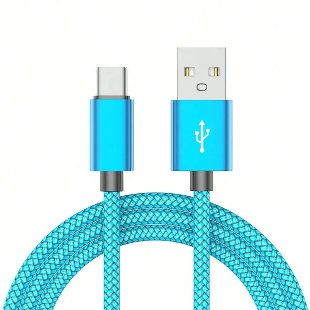 Nylon Braided USB A to Type C Fast Charging 60W Android Cable Bus Station Waiting Room Quick Charge Use