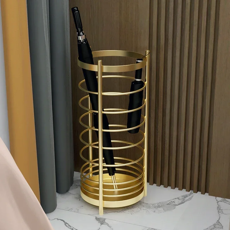 Functional Hotel Lobby Parasol Holder Light Luxury Metal Umbrella Stable and Durable Cane Holder All-match Scene Umbrella