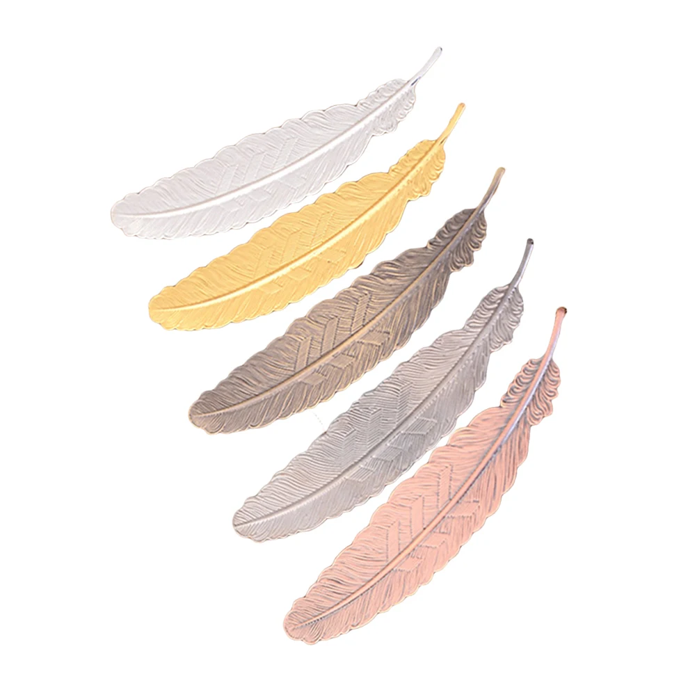 5 قطعة الإشارات المرجعية المعدنية بلوم المرجعية النحاس المضادة للصدأ المحمولة متعددة الوظائف كتاب الديكور هدية ل